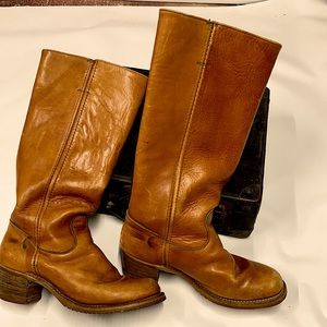 Vintage leather campus boots